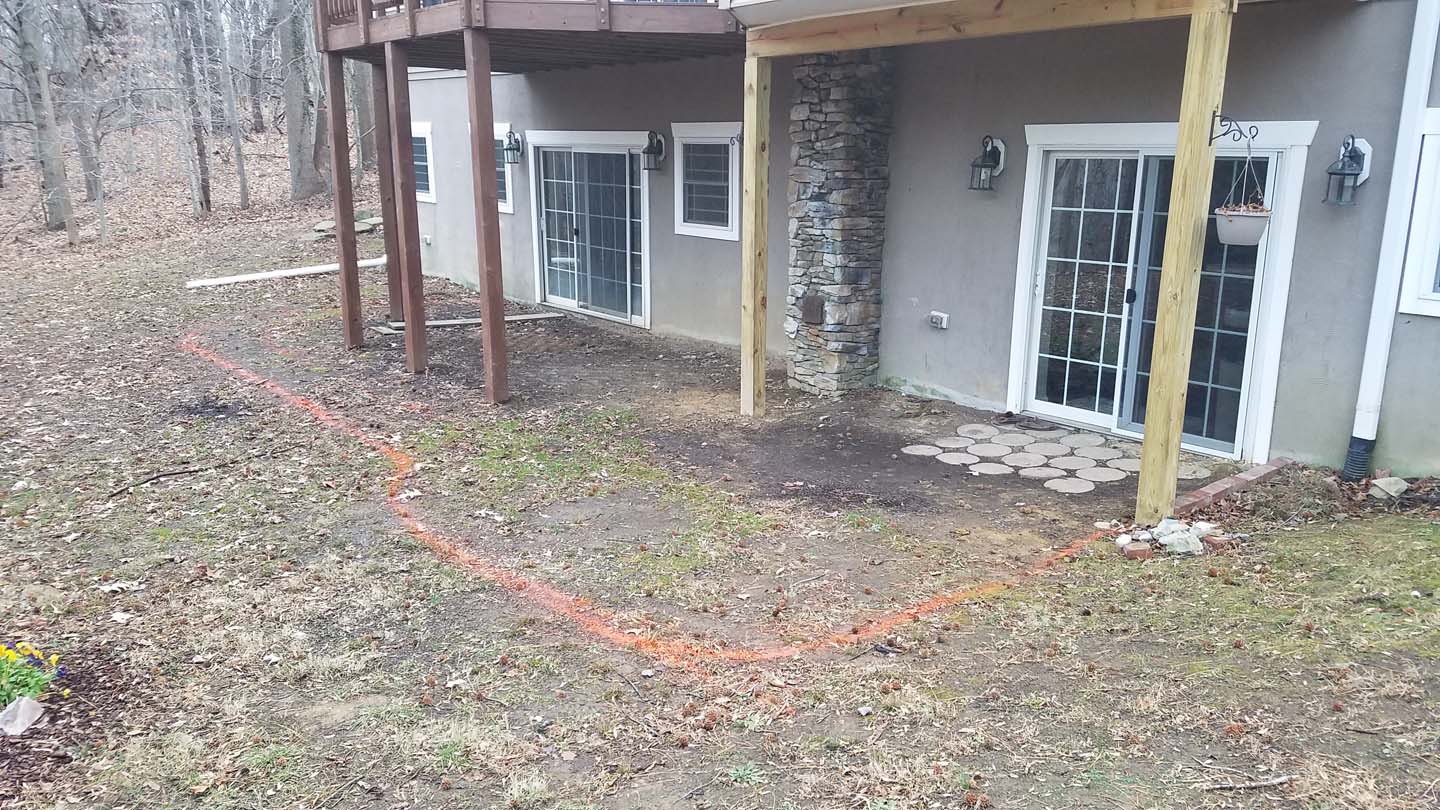 Tracys Landing Annapolis Patio Stone Veneer Wall and Pavers Staircase