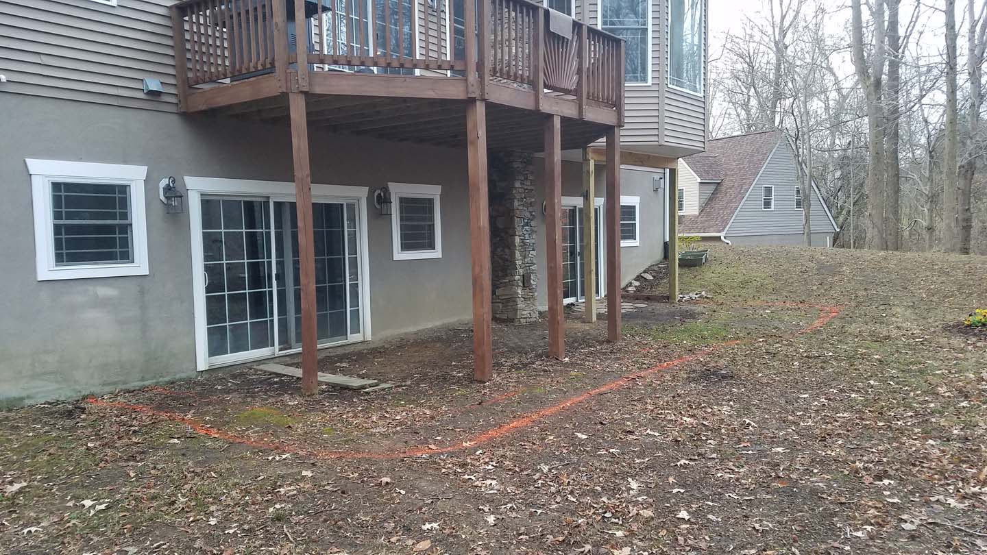 Tracys Landing Annapolis Patio Stone Veneer Wall and Pavers Staircase