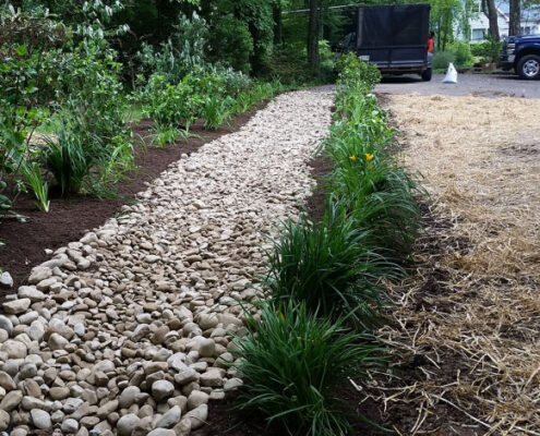 Rock Bed for Yard Drainage Solutions in Annapolis